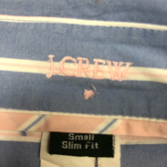 J. Crew Pink and Blue Striped Button Down Shirt - Picture 6 of 6